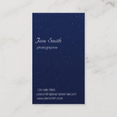 Glühendes Glas grüne Leuchtkäfer-blaue Nachtsterne Visitenkarte (Rückseite)