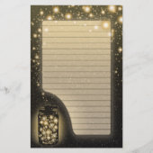 Glühendes Glas Leuchtkäfer mit den Nachtsternen Briefpapier (Vorderseite)