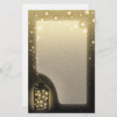 Glühendes Glas Leuchtkäfer mit Nacht spielt Briefpapier (Vorne/Hinten)