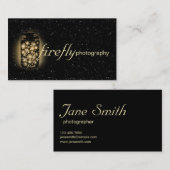 Glühendes Glas Leuchtkäfer mit Nacht spielt Visitenkarte (Vorne/Hinten)