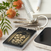 Glühendes Glas Leuchtkäfer mit Nachtsternen Schlüsselanhänger (Vorderseite rechts)