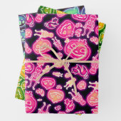 Glühendes Halloween Geschenkpapier Set (Beispiel)