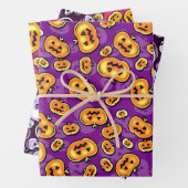 Glühendes Halloween Geschenkpapier Set (Beispiel)