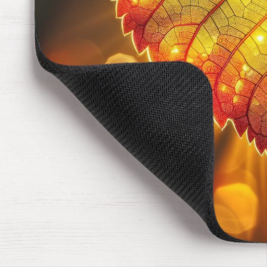 Glühendes Herbstblatt Mousepad (Ecke)