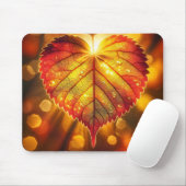 Glühendes Herbstblatt Mousepad (Mit Mouse)