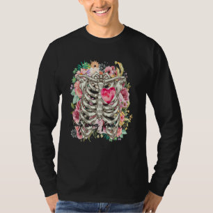 Glühendes Herz der Toten  Skelett-Schädel 1 T-Shirt