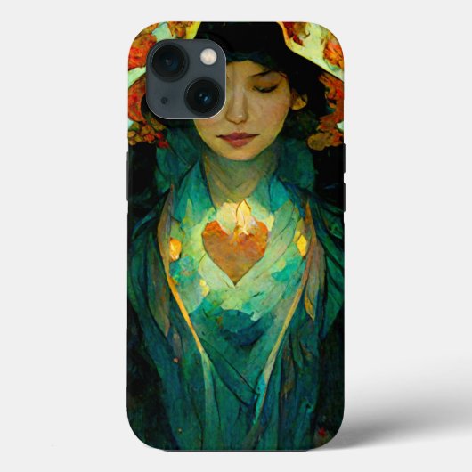 Glühendes Herz Woman Fantasy Sci-Fi Case-Mate iPhone Hülle (Rückseite)