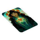 Glühendes Herz Woman Fantasy Sci-Fi Magnet (Rechte Seite)