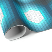 Glühendes Hexagon-geometrisches Muster Geschenkpapier (Rolleneckpunkt)