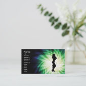 Glühendes Hübsches Mädchen mit Whip Visitenkarte (Stehend Vorderseite)