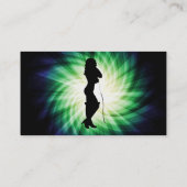 Glühendes Hübsches Mädchen mit Whip Visitenkarte (Rückseite)