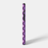 Glühendes Lavender Polka Dot Muster iPhone Hülle (Linke Seite)