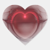 Glühendes Licht, Silky Herz Herz-Aufkleber (Vorderseite)