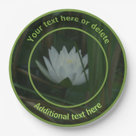 Glühendes Lotus Lily Blume Personalisiertes Party Pappteller