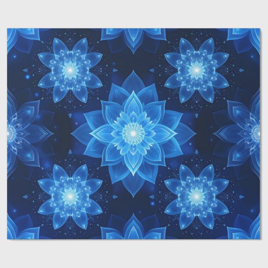 Glühendes Lotus Wrapping Papier Geschenkpapier (Flach)