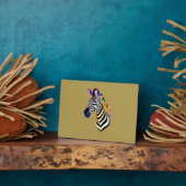 Glühendes Neon-Zebra Fotoplatte (Seite)