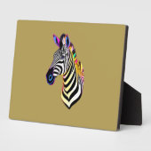 Glühendes Neon-Zebra Fotoplatte (Seite)