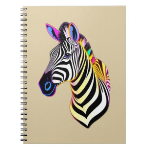 Glühendes Neon-Zebra Notizblock
