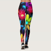 Glühendes Neuronenmuster Leggings (Rückseite)