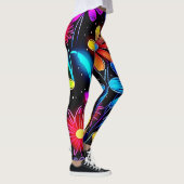 Glühendes Neuronenmuster Leggings (Rechts)