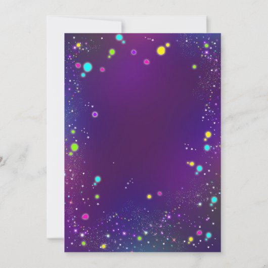 Glühendes Party Schlaf über Einladung Schlummerste (Rückseite)