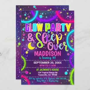 Glühendes Party Schlaf über Einladung Schlummerste