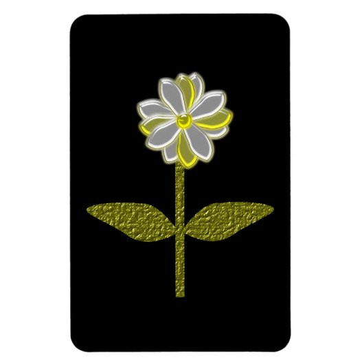 Glühendes Premium Magnet für Daisy-Blume (Vertikal)
