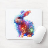 Glühendes Prismenkaninchen - Ätherisches Neon Ligh Mousepad (Mit Mouse)