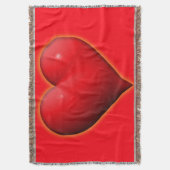 Glühendes rotes 3-D-Herz Decke (Vorderseite Vertikal)