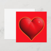 Glühendes rotes 3D-Herz (Vorne/Hinten)