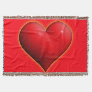 Glühendes rotes 3D-Herz Decke