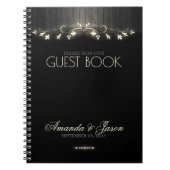 Glühendes Schwarz-Weiß-Gästebuch hhn02 Notizblock (Vorderseite)