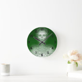 Glühendes Skelett: Wall Clock Runde Wanduhr (Zuhause)