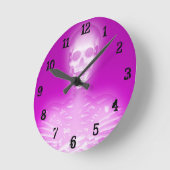 Glühendes Skelett: Wall-Uhr Runde Wanduhr (Winkel)