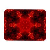 Glühendes Snowflake Orange Gradient Kaleidoskop Magnet (Horizontal)