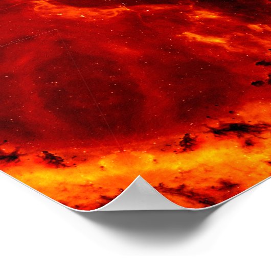 Glühendes Snowflake Orange Gradient Kaleidoskop Poster (Ecke)