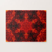 Glühendes Snowflake Orange Gradient Kaleidoskop Puzzle (Horizontal)