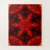 Glühendes Snowflake Orange Gradient Kaleidoskop Puzzle (Vertikal)