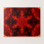 Glühendes Snowflake Orange Gradient Kaleidoskop Puzzle (Horizontal)
