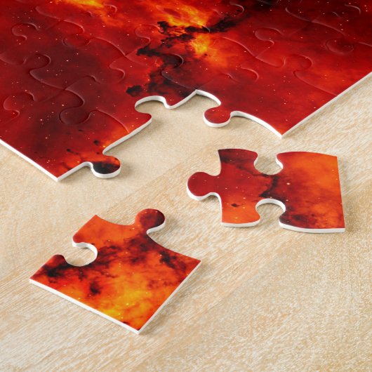 Glühendes Snowflake Orange Gradient Kaleidoskop Puzzle (Seite)