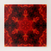 Glühendes Snowflake Orange Gradient Kaleidoskop Puzzle (Horizontal)