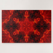 Glühendes Snowflake Orange Gradient Kaleidoskop Puzzle (Horizontal)