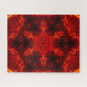 Glühendes Snowflake Orange Gradient Kaleidoskop Puzzle (Horizontal)