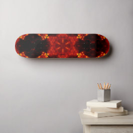 Glühendes Snowflake Orange Gradient Kaleidoskop Skateboard