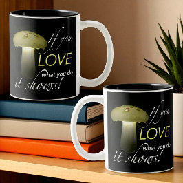 Glühendes Sonnenlicht in Pilzen - Inspiration Zweifarbige Tasse