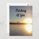 Glühendes Sonnenuntergang Postkarte (Vorne/Hinten)