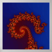 Glühendes Spiral Fraktal Poster (Vorne)