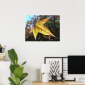 Glühendes Süße-Leaf im Wald Poster (Heimbüro)