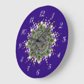 Glühendes Weihnachtsbaum-Fraktal Große Wanduhr (Winkel)