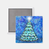 Glühendes Weihnachtsbaummagnet Magnet (Vorderseite/Rückseite)
